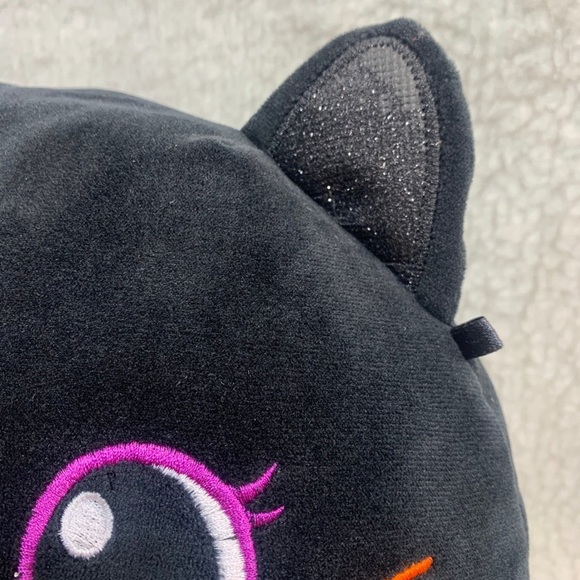 Halloween plush set vtg modern 8" black cat  8" halloween bear 6" hang pumpkin - Picture 3 of 12